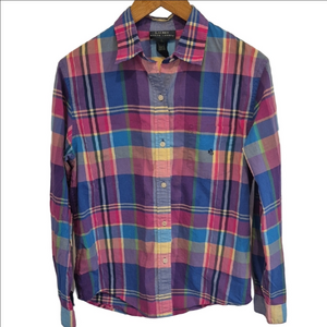 Lauren Ralph Lauren Multicolor Women's Plaid Long Sleeve Lightweight Shirt